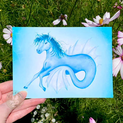 Mythical Creatures Hippocampus Water Horse Art Print