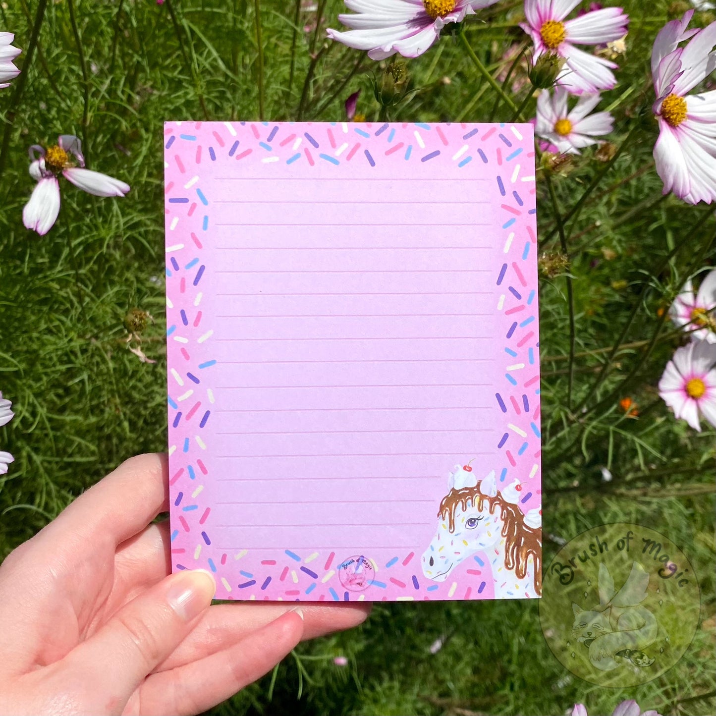 Hot Fudge Sundae Pony Notepad