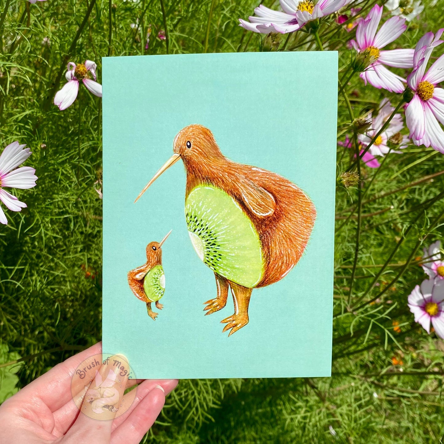 Food Animals Kiwi Kiwis Greeting Card