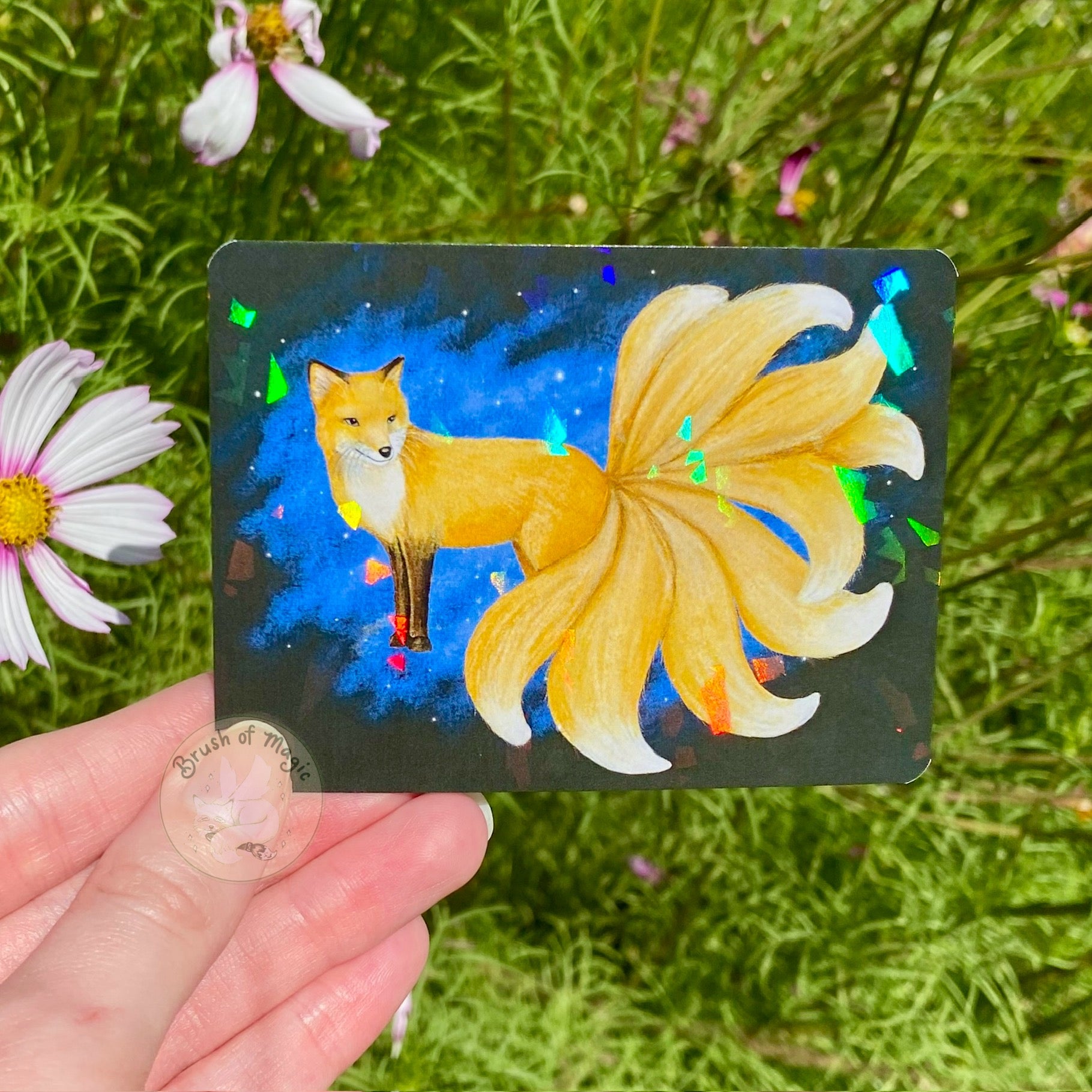 Mythical Creatures Kitsune Fox Holo Trading Card