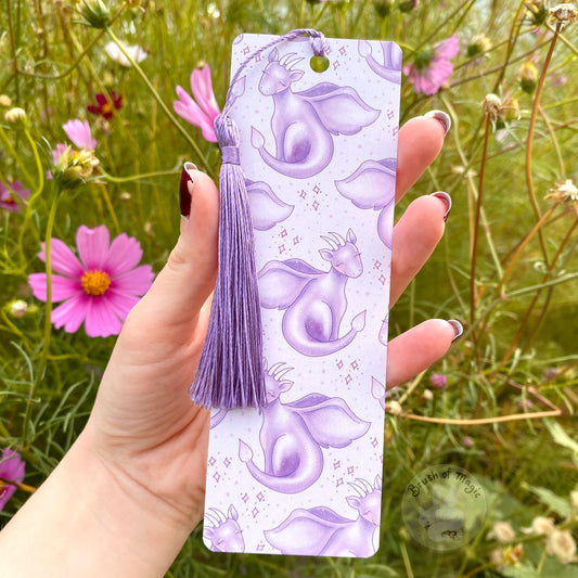 Brush of Magic Purple Dragon Tassel Bookmark