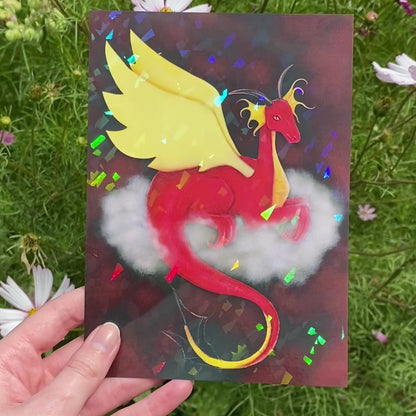 "Cloud Dragon" Holo Art Print