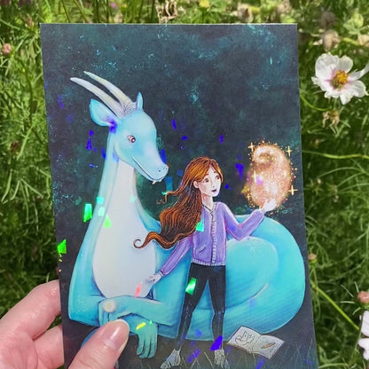 "Dragon & Lilly" Holo Character Art Print