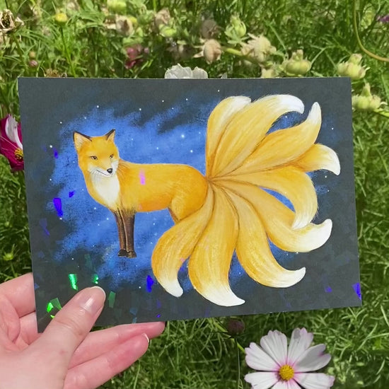 Video of Kitsune Fox Holo Art Print